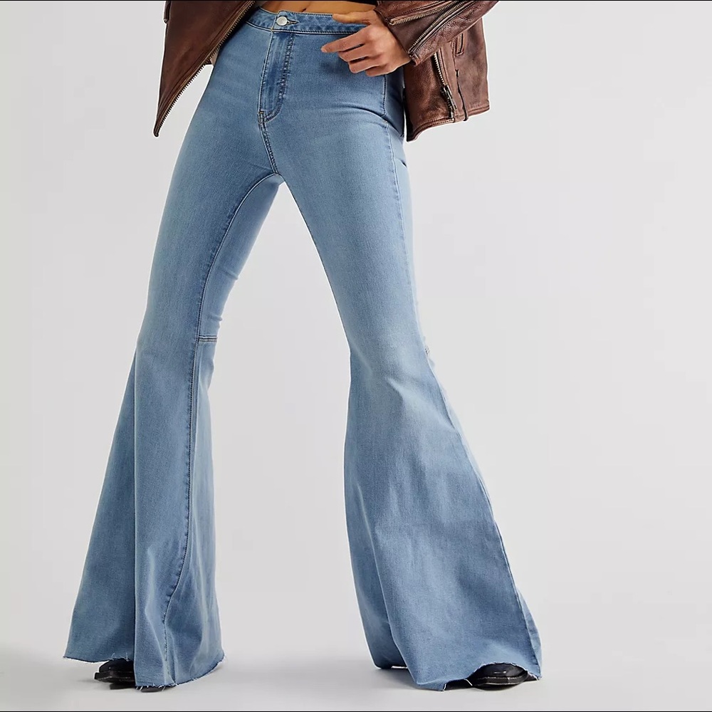 Free People Just Float On Flare Jeans
